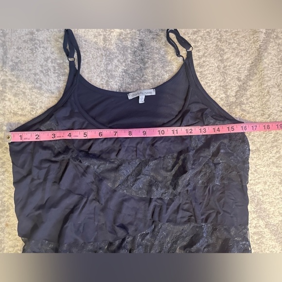 Charlotte Russe Ruffled Blue Dressy Tank Top - Picture 4 of 5